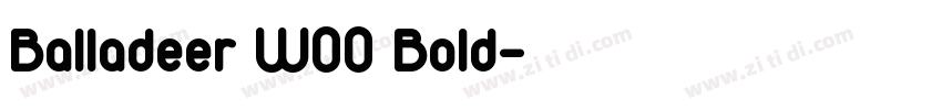 Balladeer W00 Bold字体转换